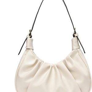 Small Women’s Shoulder Purse Soft Ruched Mini Crossbody Tote Bag